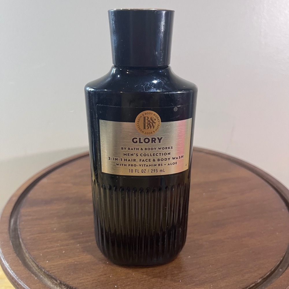 Bath & Body Works Glory 3-in-1 Wash Men 10oz Black Pro-Vitamin B5 Aloe